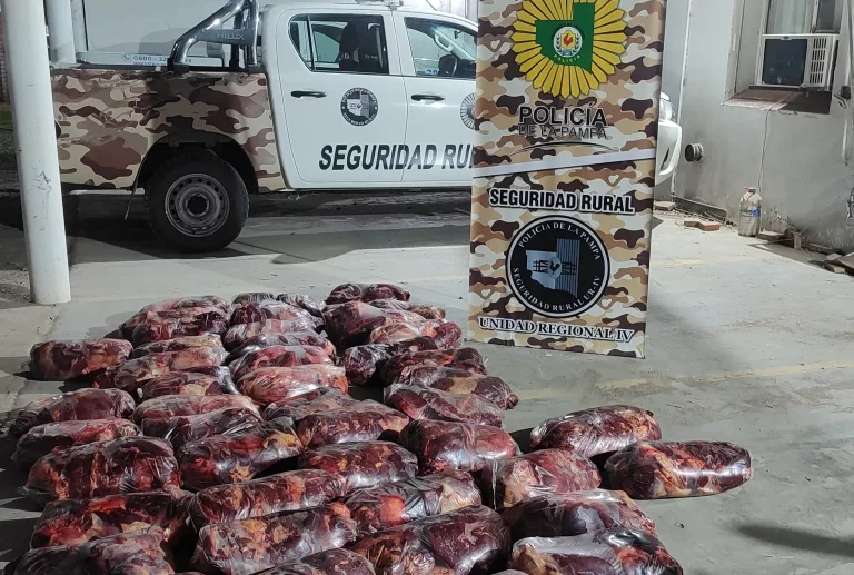 Policía Rural decomisó 758 kg de carne clandestina que intentaban trasladar hacia Catriel