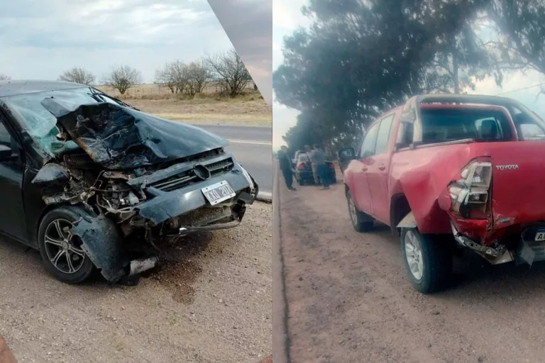 Accidente en ruta cerca de General Pico: un cobertor plástico volado causó una colisión y dejó un herido