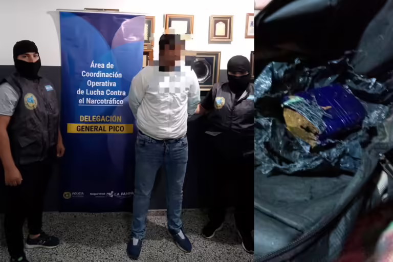 Secuestro de marihuana y cocaína con aprehensión de sospechosos en Pico
