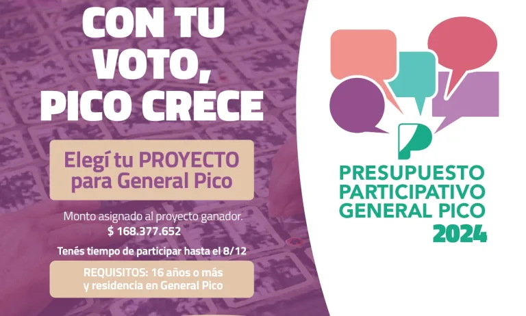 Vecinos y jóvenes de General Pico deciden el destino del Presupuesto Participativo 2024