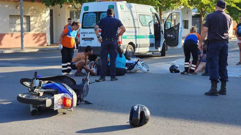 Choque entre motos en Calle 3 y 32 deja tres hospitalizado: dos mujeres y un bebé