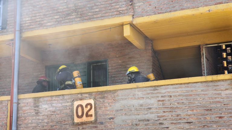 Incendio en barrio Malvinas: el fuego arrasa con la cocina de un departamento, no hubo personas lesionadas y bomberos rescató dos gatitos