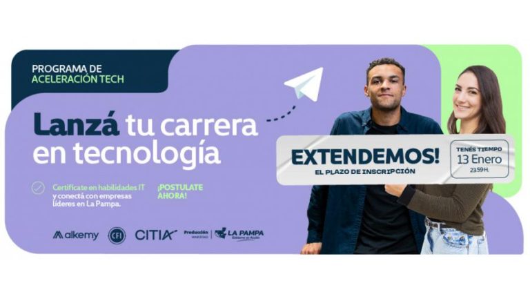 Extienden la oportunidad de postularse al Programa “Aceleración de Talentos Tech”
