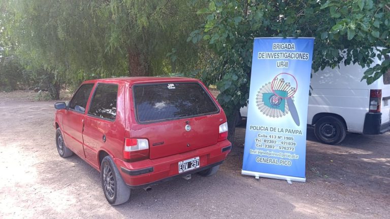 Recuperan en San Rafael un Fiat Uno robado en Realicó: un detenido y el vehículo en óptimas condiciones