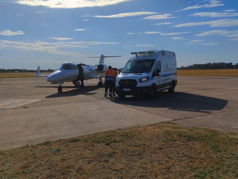 Joven de 20 años trasladado en un avión sanitario a Buenos Aires tras sufrir graves quemaduras en General Pico