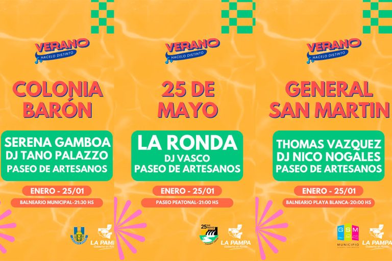 La Pampa se llena de música y recreación: tres localidades celebran los Festivales de Verano