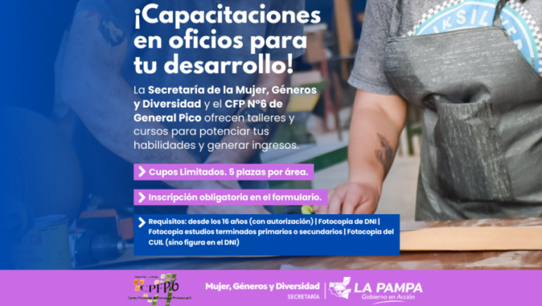 Secretaría de la Mujer anunció ciclo de capacitaciones en oficios en Pico