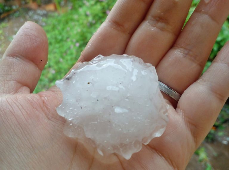 Fuerte granizada en Quemú Quemú: cayeron piedras de gran tamaño