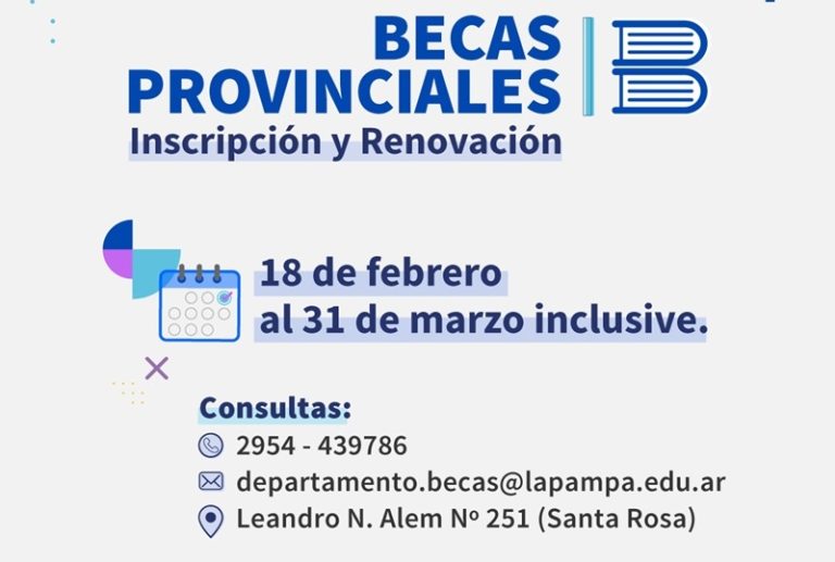Continúa la inscripción para becas provinciales hasta el 31 de marzo