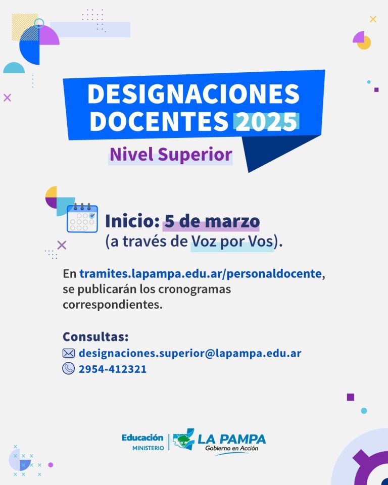 Comenzaron las designaciones docentes en el nivel Superior