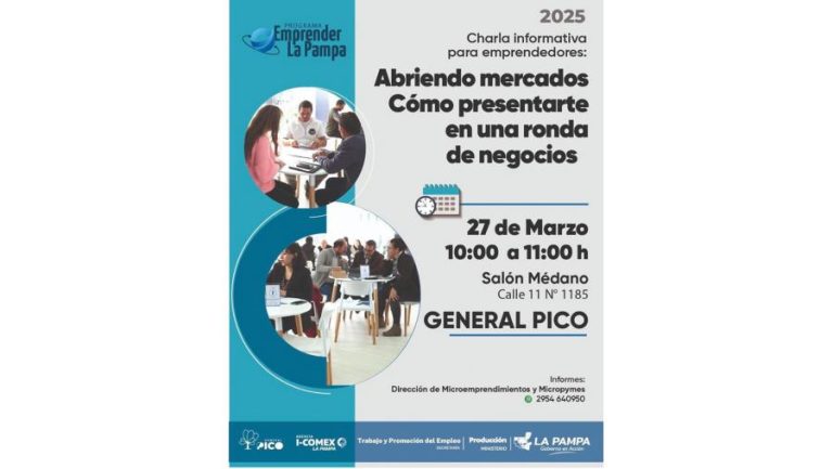“Abriendo Mercados”: capacitación para emprendedores en General Pico para potenciar rondas de negocios