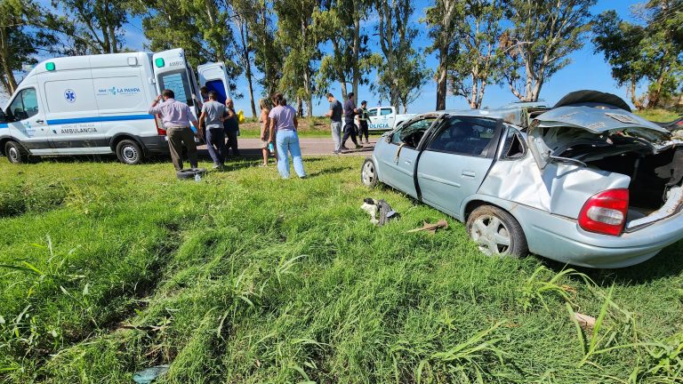 Vuelco en la Ruta Provincial 1: un vecino de Dorila resultó hospitalizado