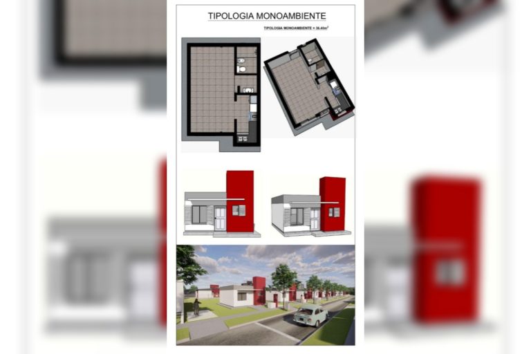 Ziliotto destinó $28.000 millones para viviendas en lotes propios: tres tipologías de hasta 57 m²