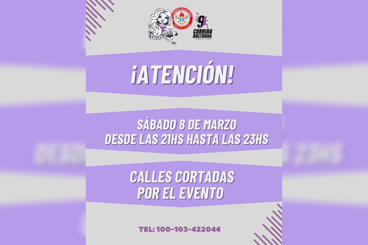 Mirá las calles afectadas y los horarios de la 9° correcaminata de Bomberos, este sábado, en homenaje al “Día Internacional de la Mujer”