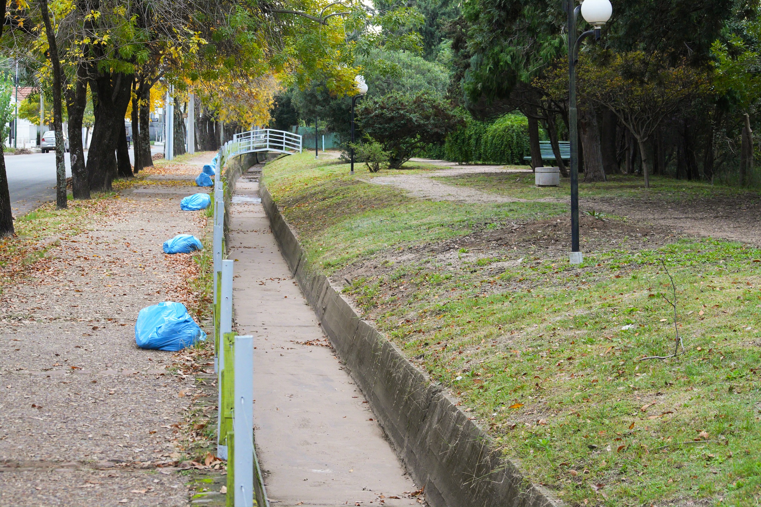 Limpieza de veredas en barrio Talleres