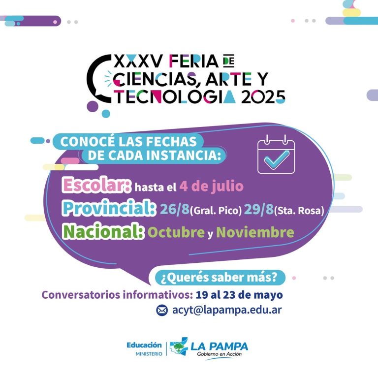 Educación confirmó la realización de la XXXV edición de la Feria de Ciencia, Arte y Tecnología 2025