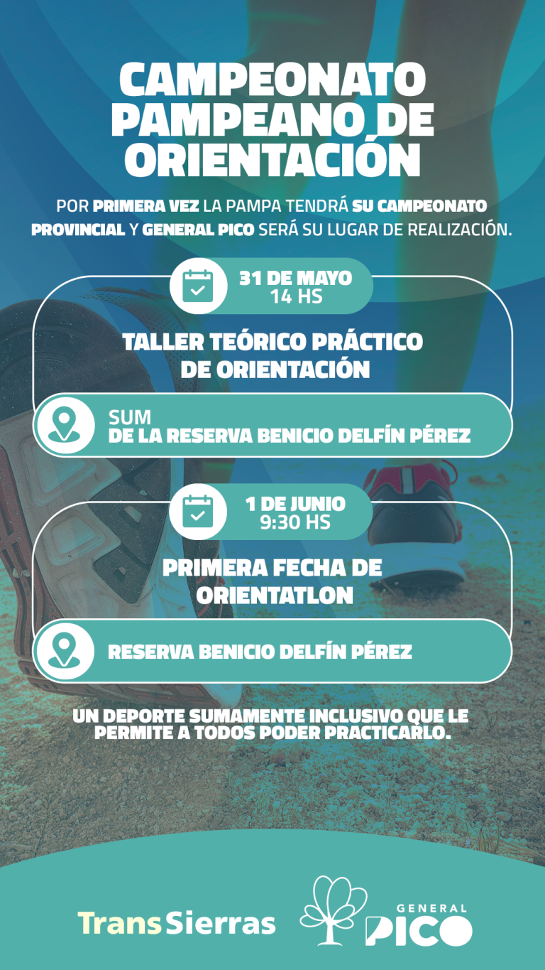 General Pico será sede del primer Campeonato Pampeano de Orientación en La Pampa