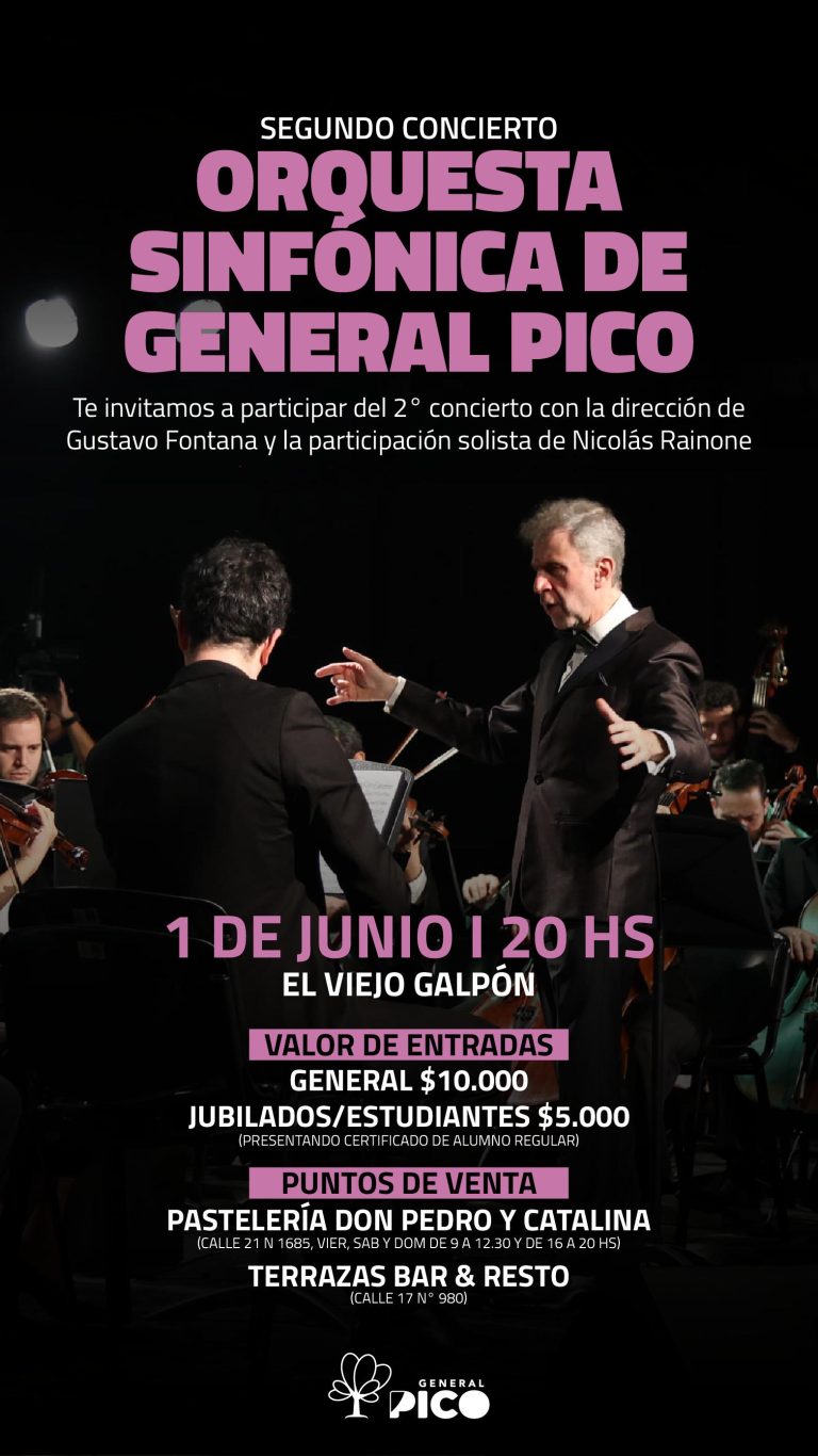 La Orquesta Sinfónica de General Pico se presenta en El Viejo Galpón con un concierto imperdible