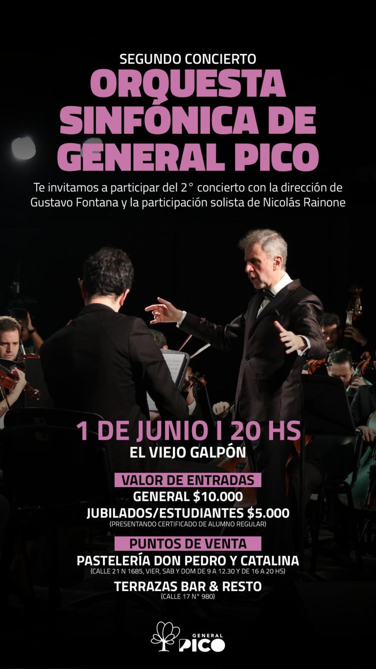 La Orquesta Sinfónica de General Pico anuncia su segundo concierto