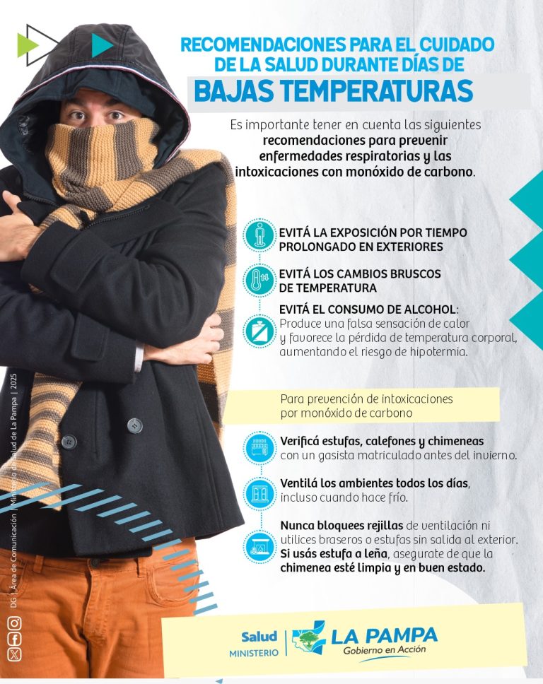 Recomendaciones para evitar enfermedades e intoxicaciones por la ola de frío