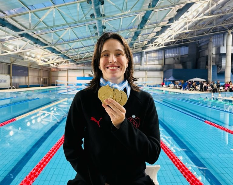 Natación adaptada: La piquense Analuz Pellitero brilló en el Cenard, se colgó tres oros y clasificó a su sexto mundial