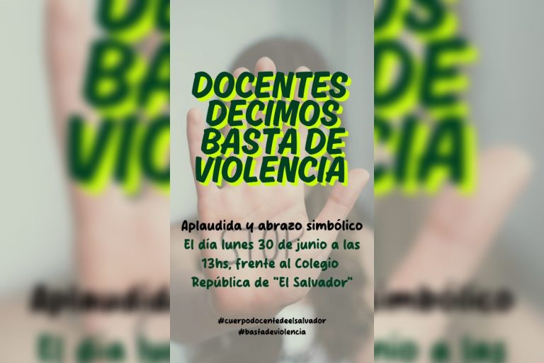 Docentes del Colegio República de El Salvador denuncian amenazas y convocan a un abrazo simbólico