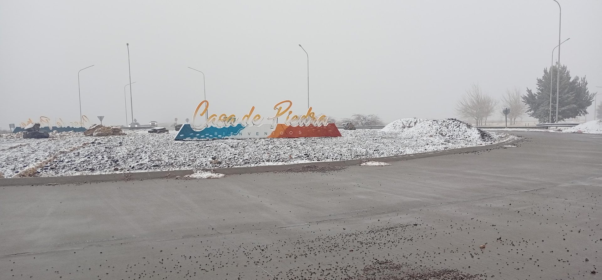 La Pampa se vistió de blanco: sorpresiva nevada en Casa de Piedra y otras localidades del oeste