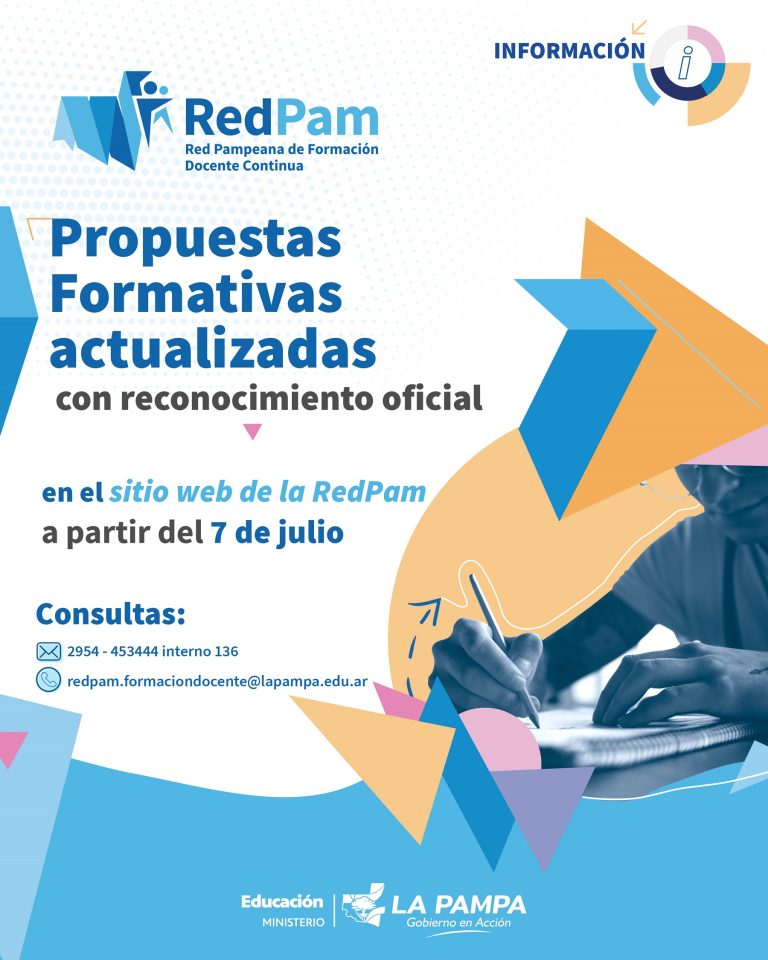 La Pampa: Se abre la inscripción a más de 130 cursos de formación docente para el segundo semestre de 2025