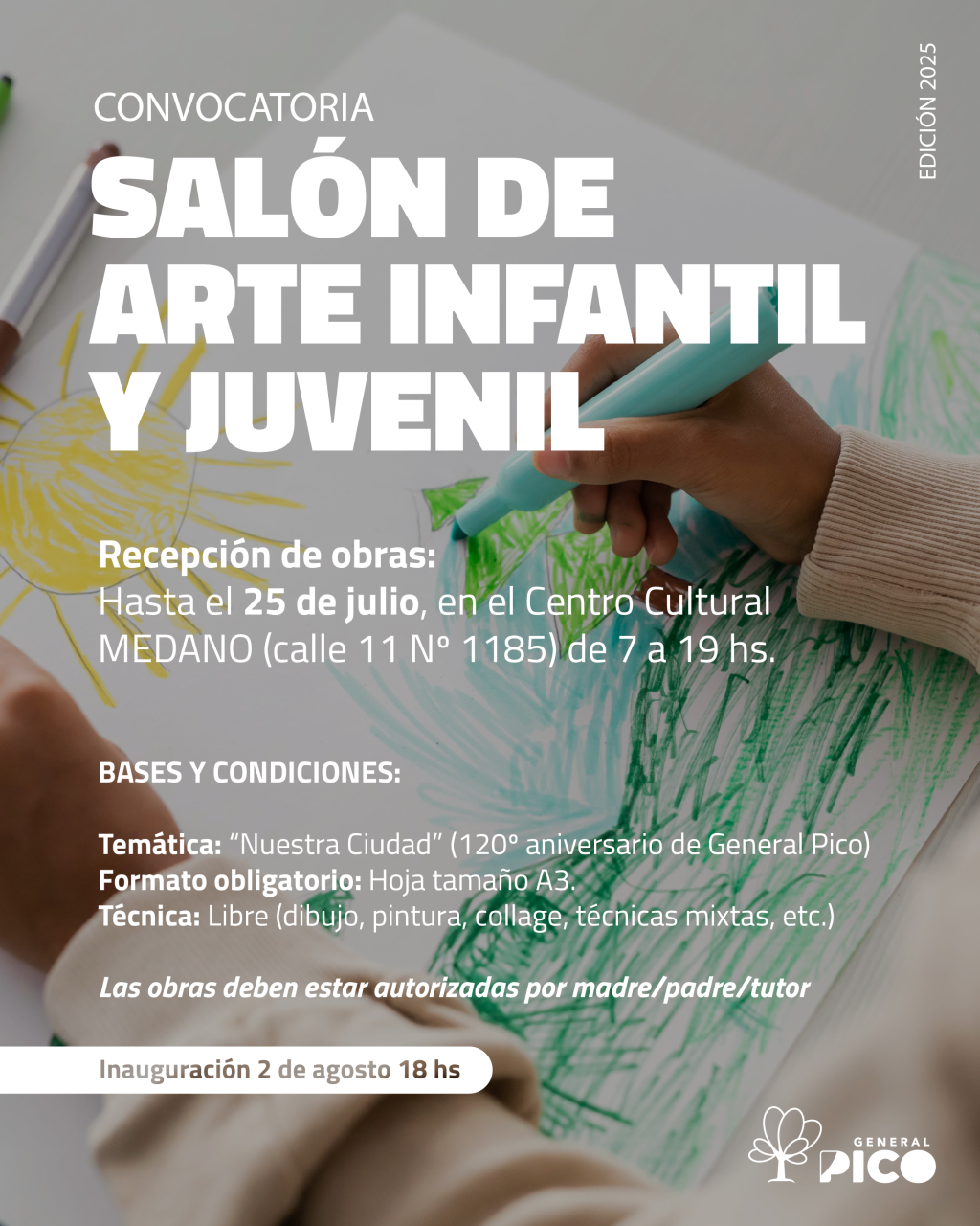 Convocatoria al Salón de Arte Infantil y Juvenil “Nuestra Ciudad” en General Pico