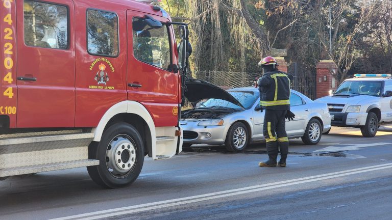 Incendio en un auto: el rápido accionar de su dueño evitó que el fuego se propagara