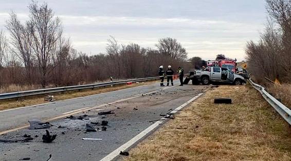 Tragedia en la Ruta 35: una mujer y un hombre fallecieron  en un violento choque frontal