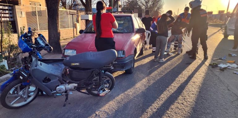 General Pico: un motociclista hospitalizado tras colisionar con un auto