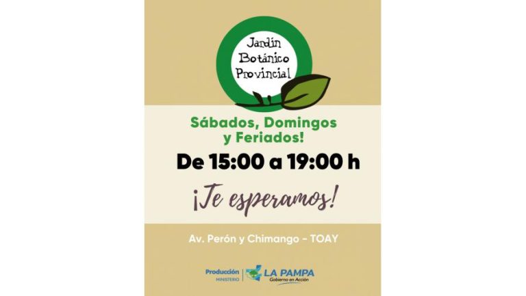 El Jardín Botánico Provincial amplía su horario de apertura los fines de semana