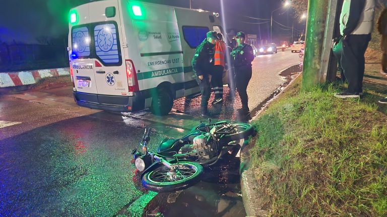 Joven motociclista herido tras choque en calles 40 y 19