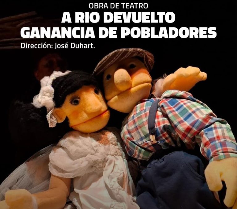 “A Río Devuelto Ganancia de Pobladores”: La lucha por el Atuel contada con títeres llega al Auditorio de MEDANO