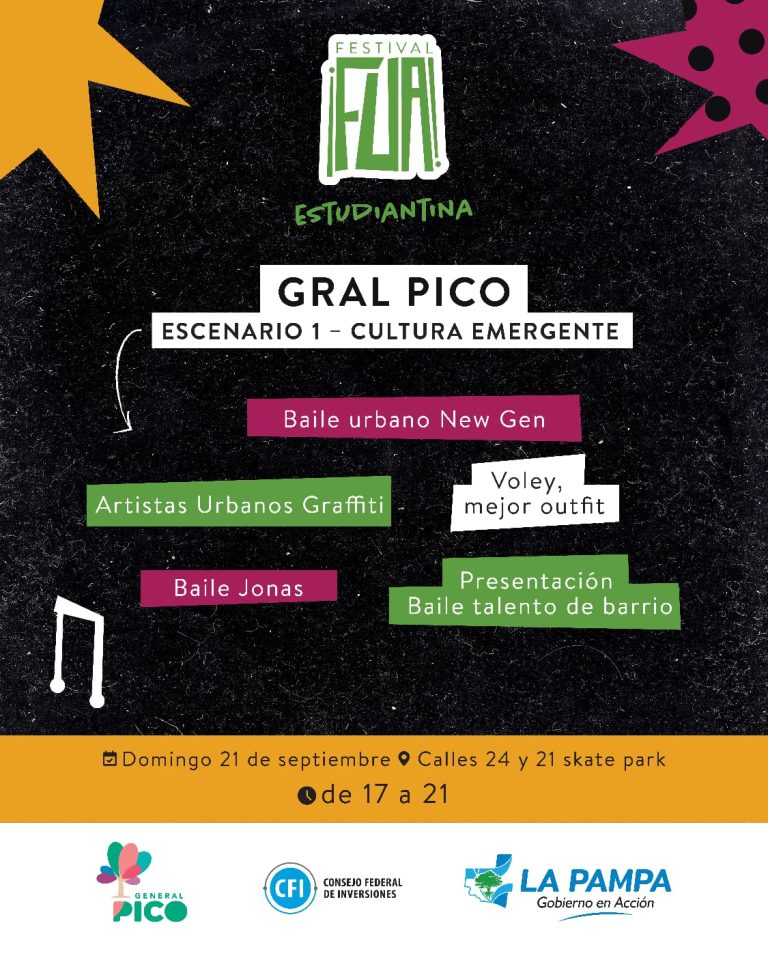 El Festival FUA llega a General Pico en el Día de la Primavera