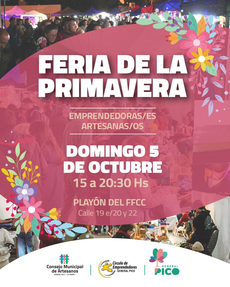 Con más de 120 emprendimientos, llega una nueva Feria de la Primavera al Playón del Ferrocarril