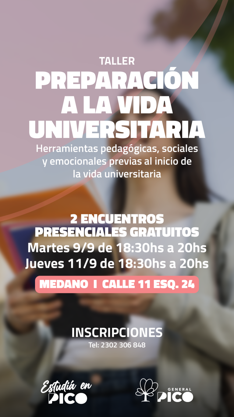 General Pico: Abren inscripciones para taller gratuito de preparación universitaria