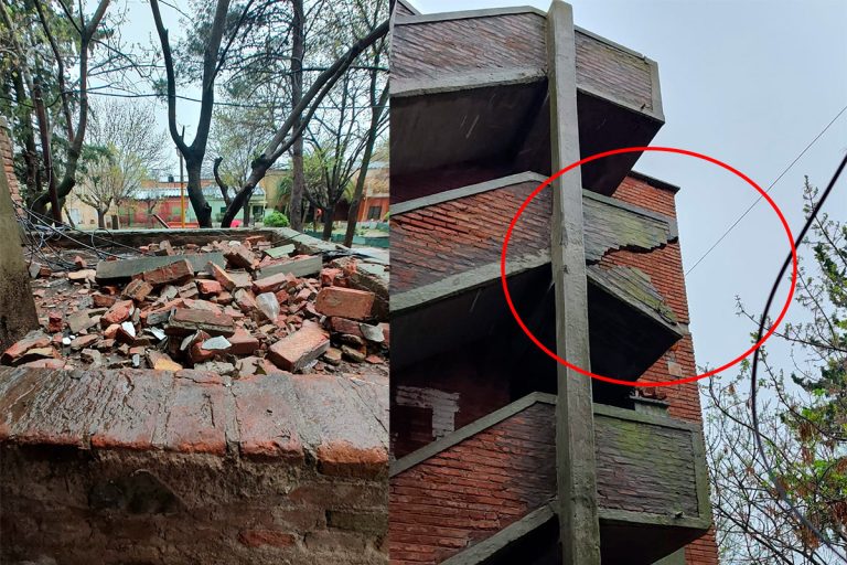 Una historia que se repite: se derrumbó parte de una escalera en el Barrio Malvinas y reaviva la preocupación por el estado de los edificios