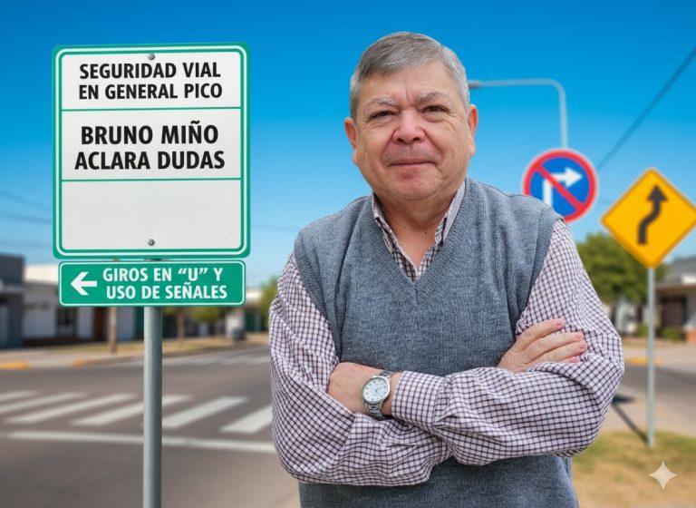 Seguridad Vial en General Pico: Bruno Miño aclara dudas sobre giros en “U” y uso de señales