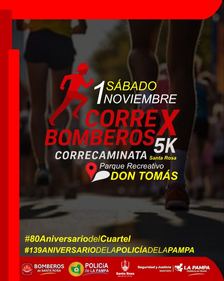 Se realizará en Santa Rosa la correcaminata “Corre por Bomberos”