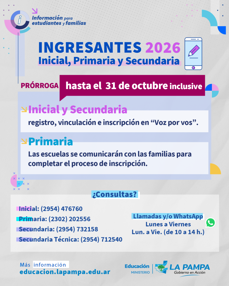 Inscripciones para el ciclo lectivo 2026: Plazo y procedimientos en La ...