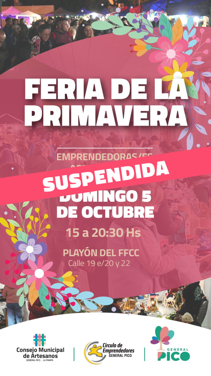 Suspenden la feria de la primavera en General Pico por fuertes vientos