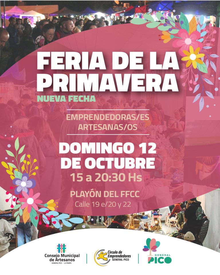 Reprograman la Feria de la Primavera: se realizará este domingo con más de 120 stands