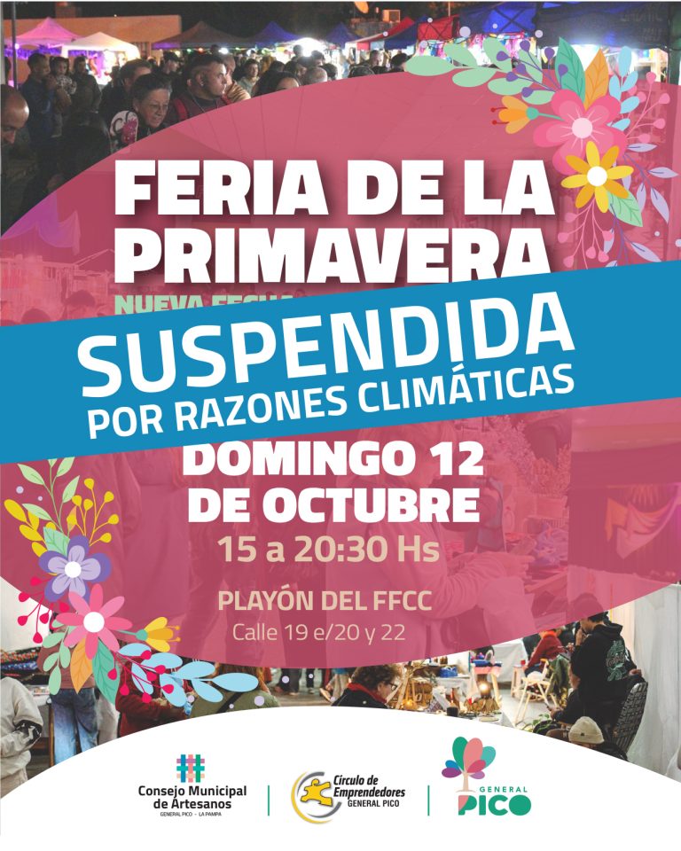 Suspenden la Feria de la Primavera en General Pico por fuertes vientos