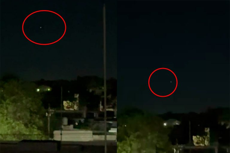 Misterio en el cielo piquense: una vecina grabó extrañas y veloces luces durante la madrugada