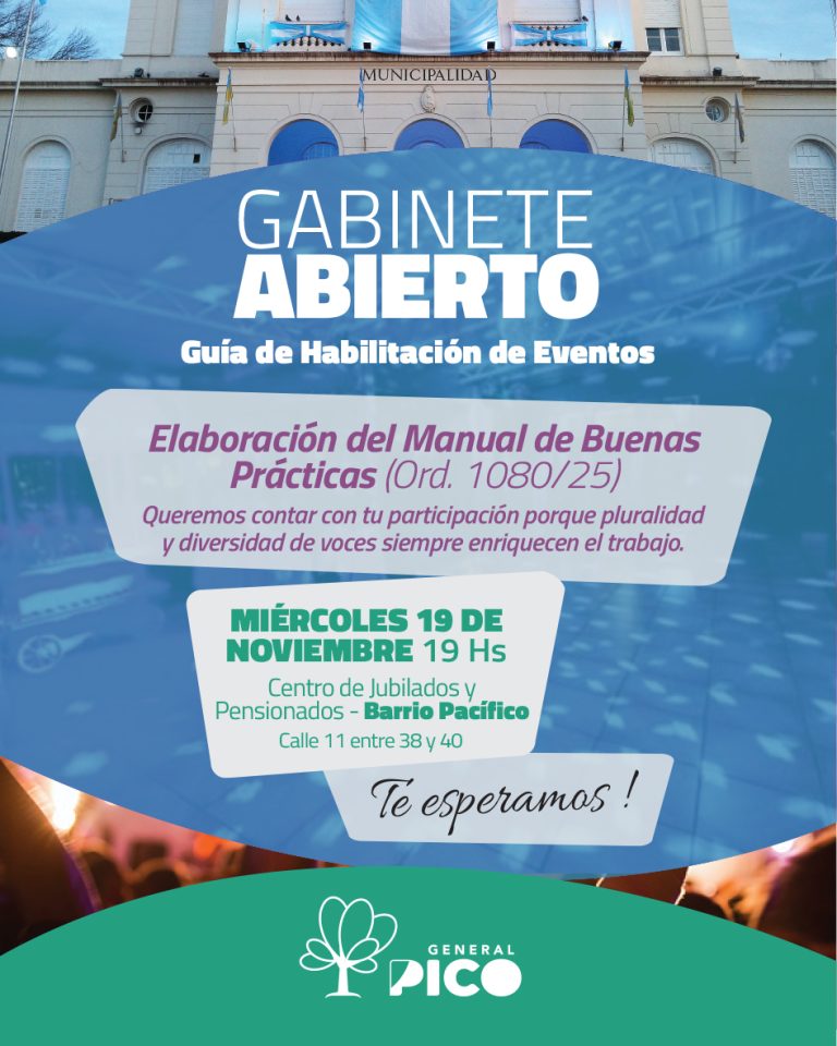 Gabinete Abierto en barrio Pacífico: El municipio busca consensuar la guía para organizar eventos