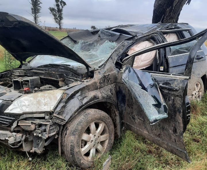 Dos vecinos de General Pico hospitalizados tras un fuerte vuelco en la Ruta Provincial 7