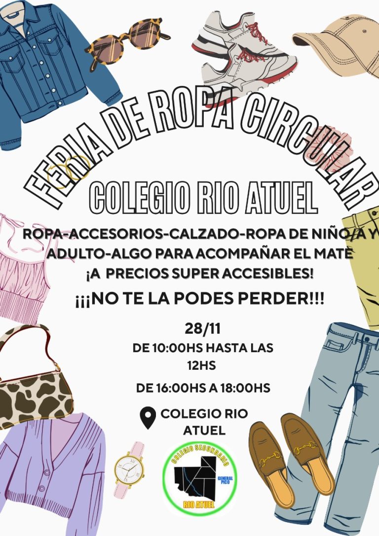 Conciencia ambiental y moda sostenible: el Colegio Río Atuel lanza su feria “ECOROPA”