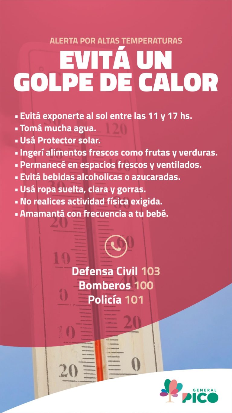 Advierten por altas temperaturas: las recomendaciones para prevenir un golpe de calor